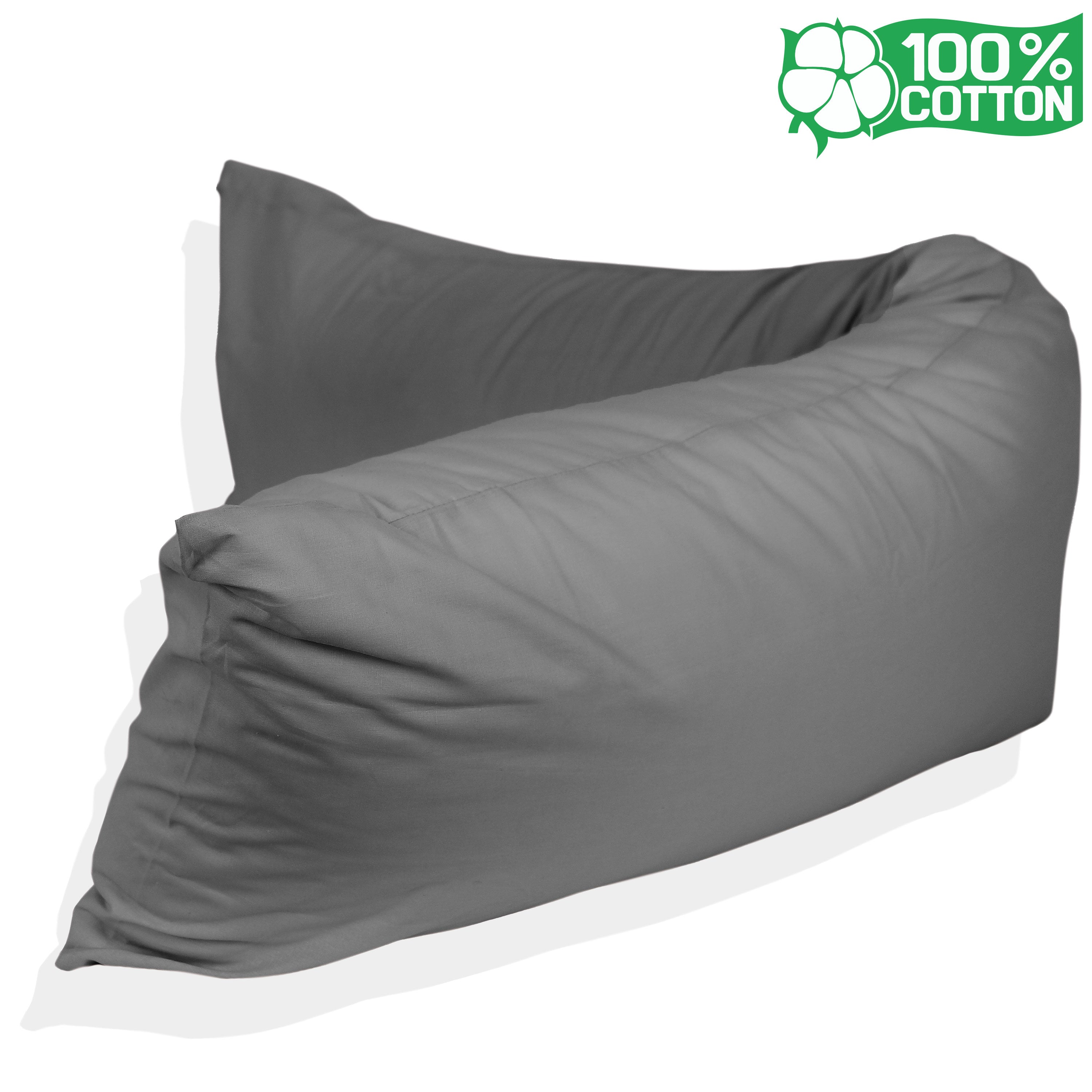 Katoenen lichaamskussen sloop - Antraciet