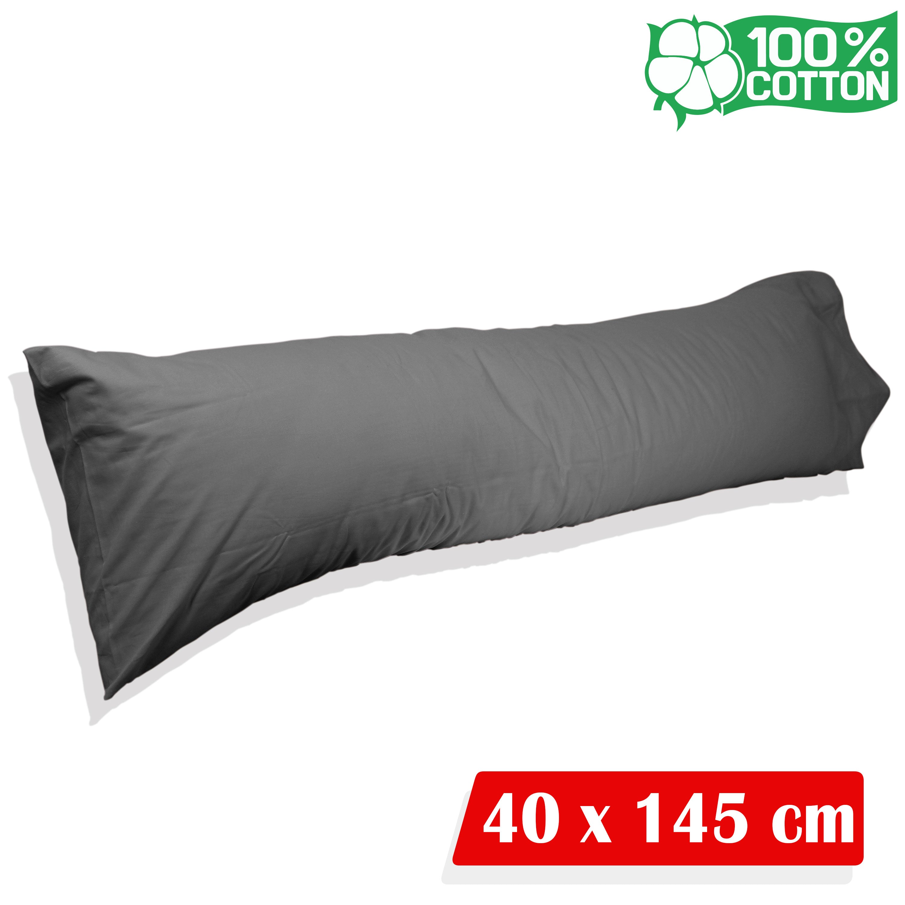 Katoenen lichaamskussen sloop - Antraciet