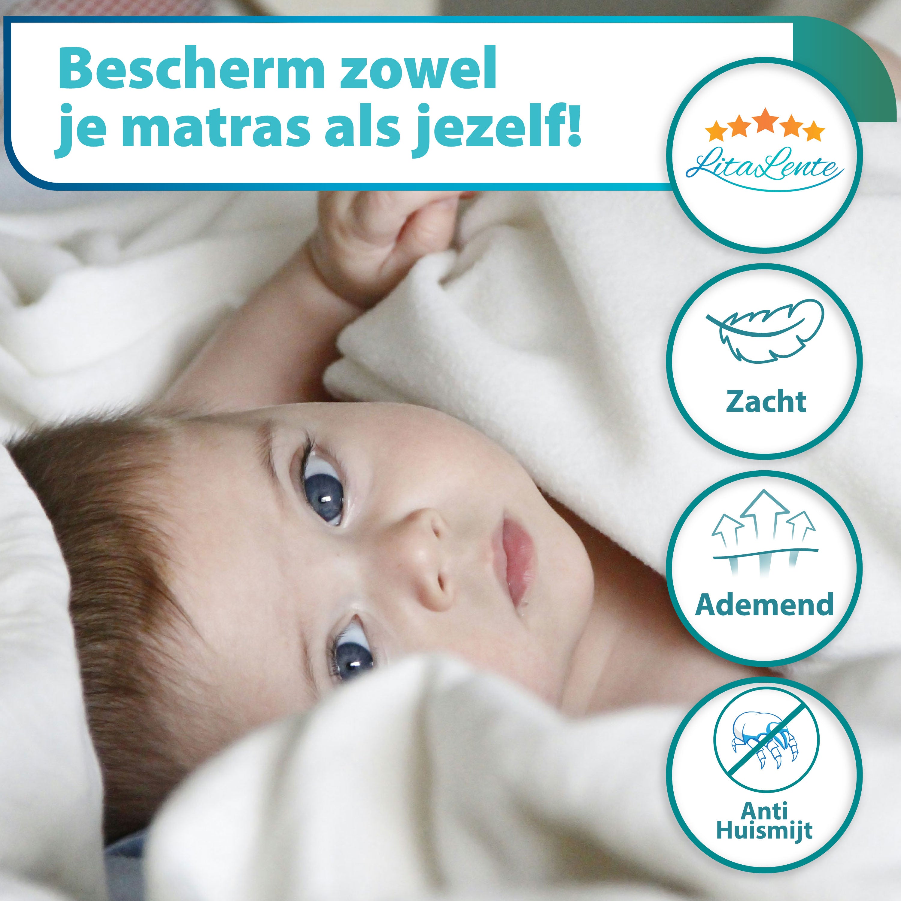 Waterdichte Matrasbeschermer - fluffy comfort - 250GSM - Superzacht en extra dik