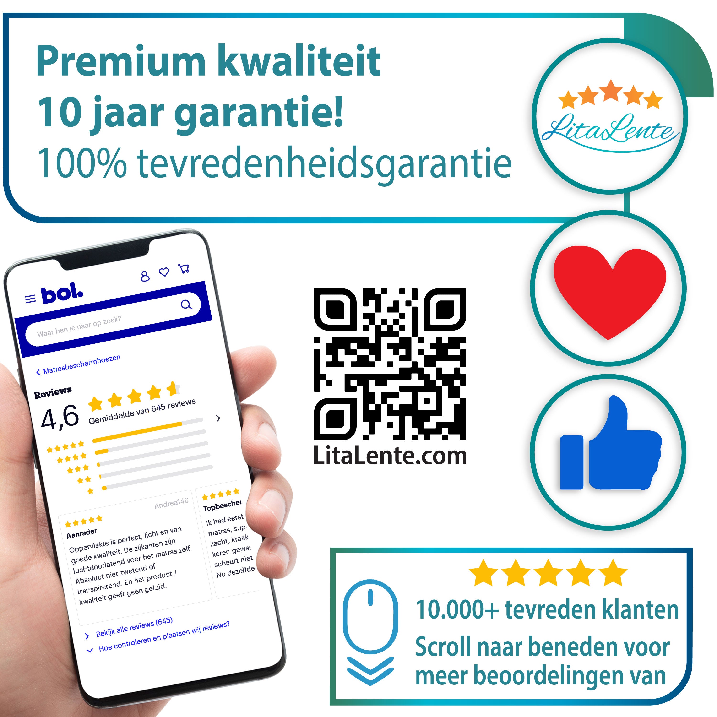 Waterdichte Matrasbeschermer - fluffy comfort - 250GSM - Superzacht en extra dik