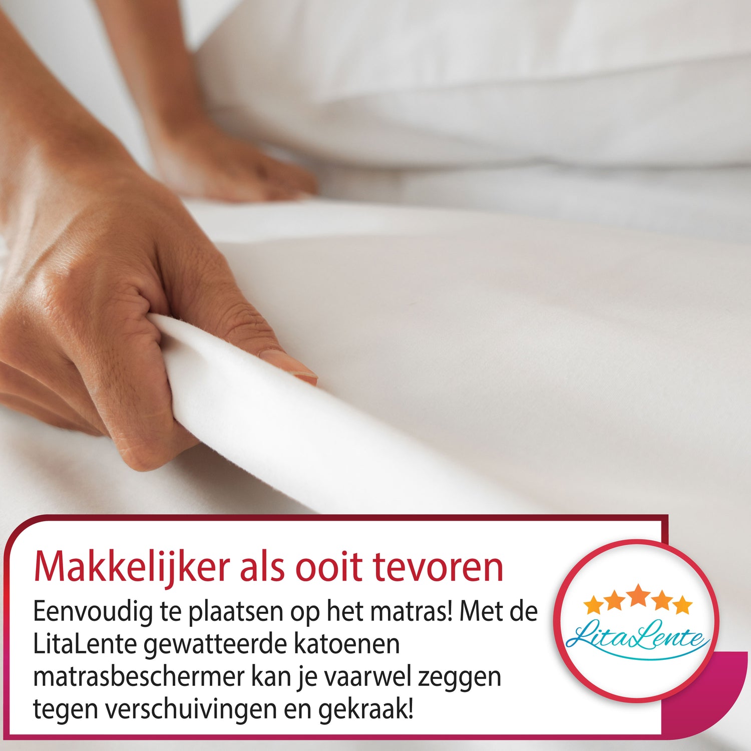Gesteppter Matratzenschoner aus Baumwolle – 100 % Baumwolle – Rautenmuster – Gefüllte Oberschicht