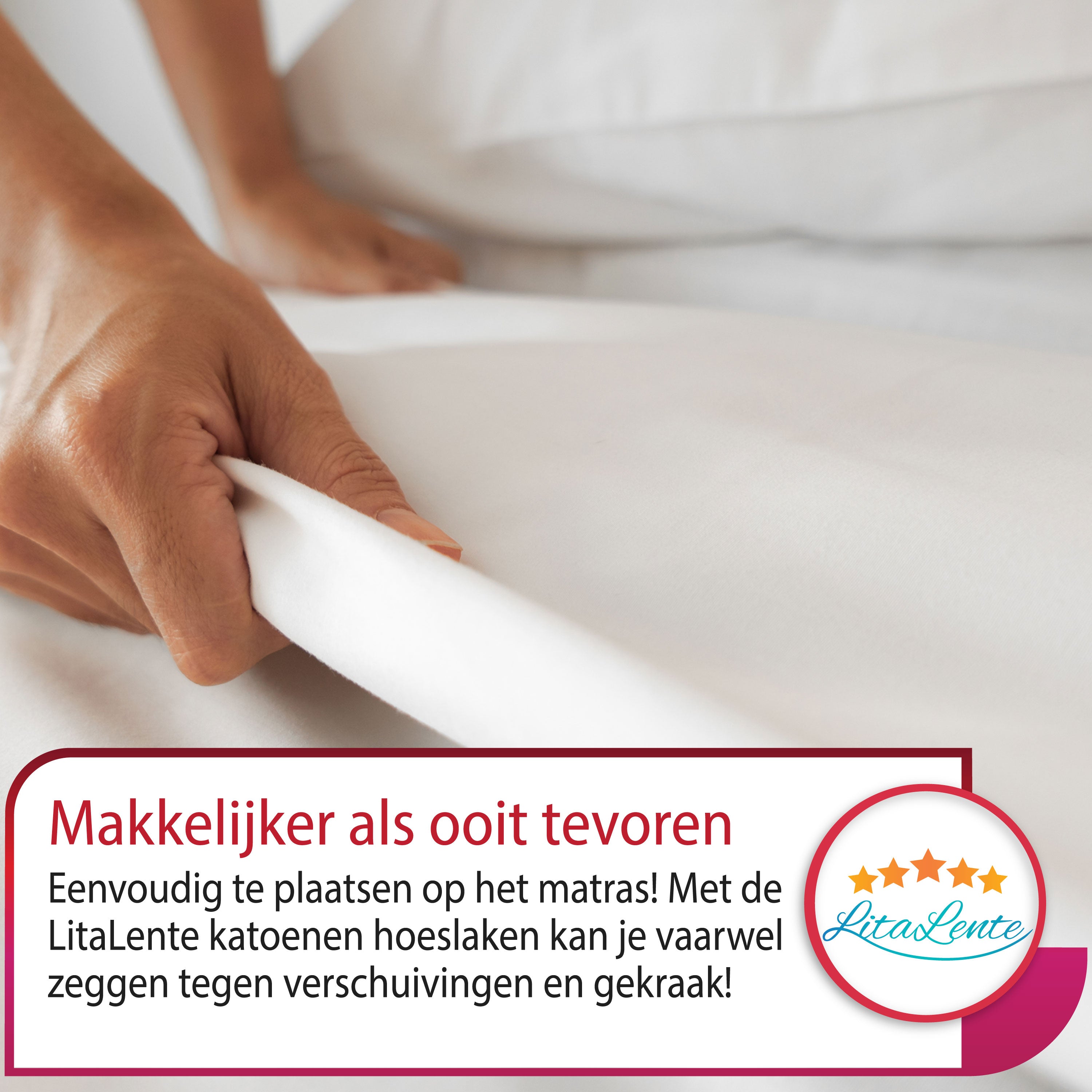 Spannbettlaken aus Baumwolle - Grau