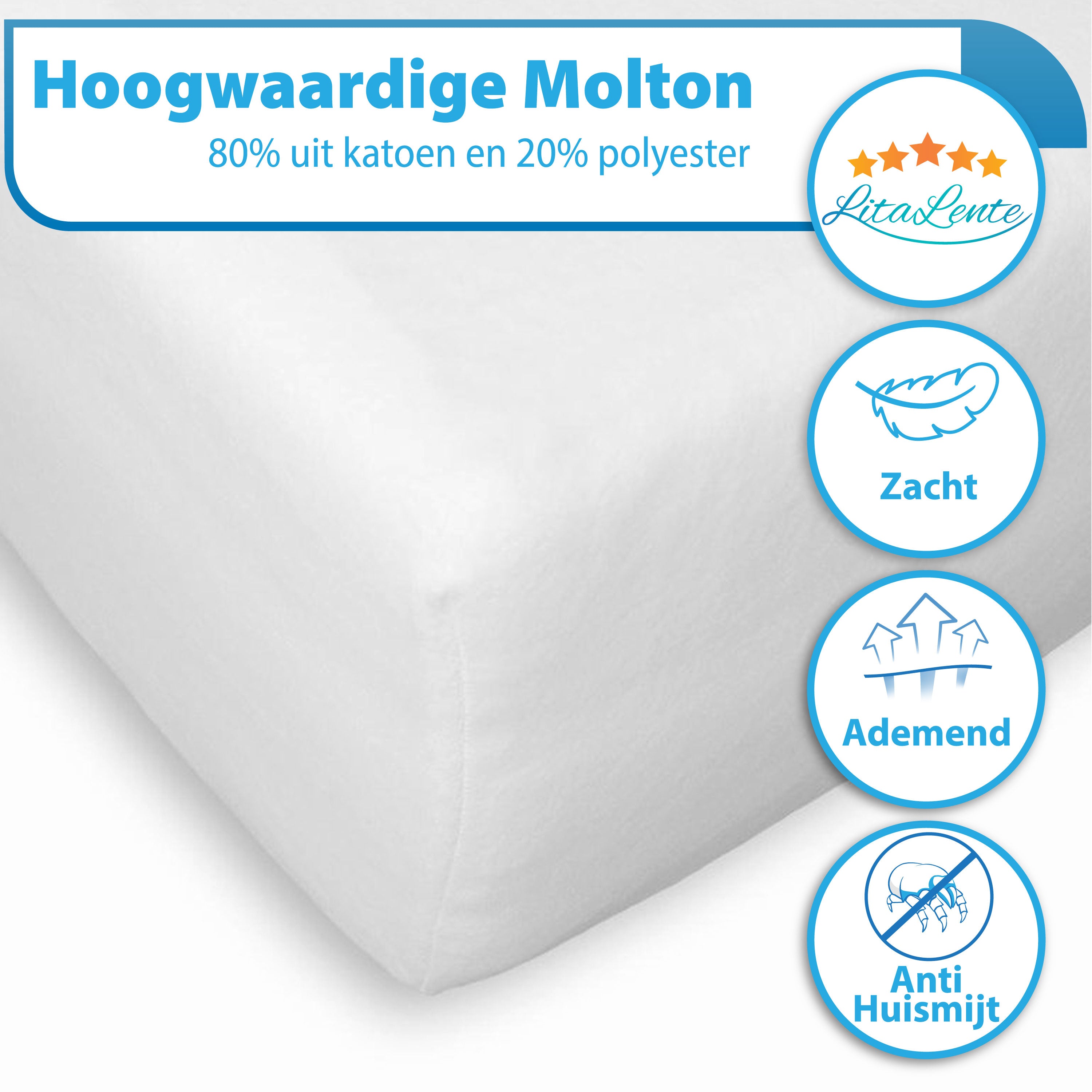 Molton voor Matras - soft en stretchy