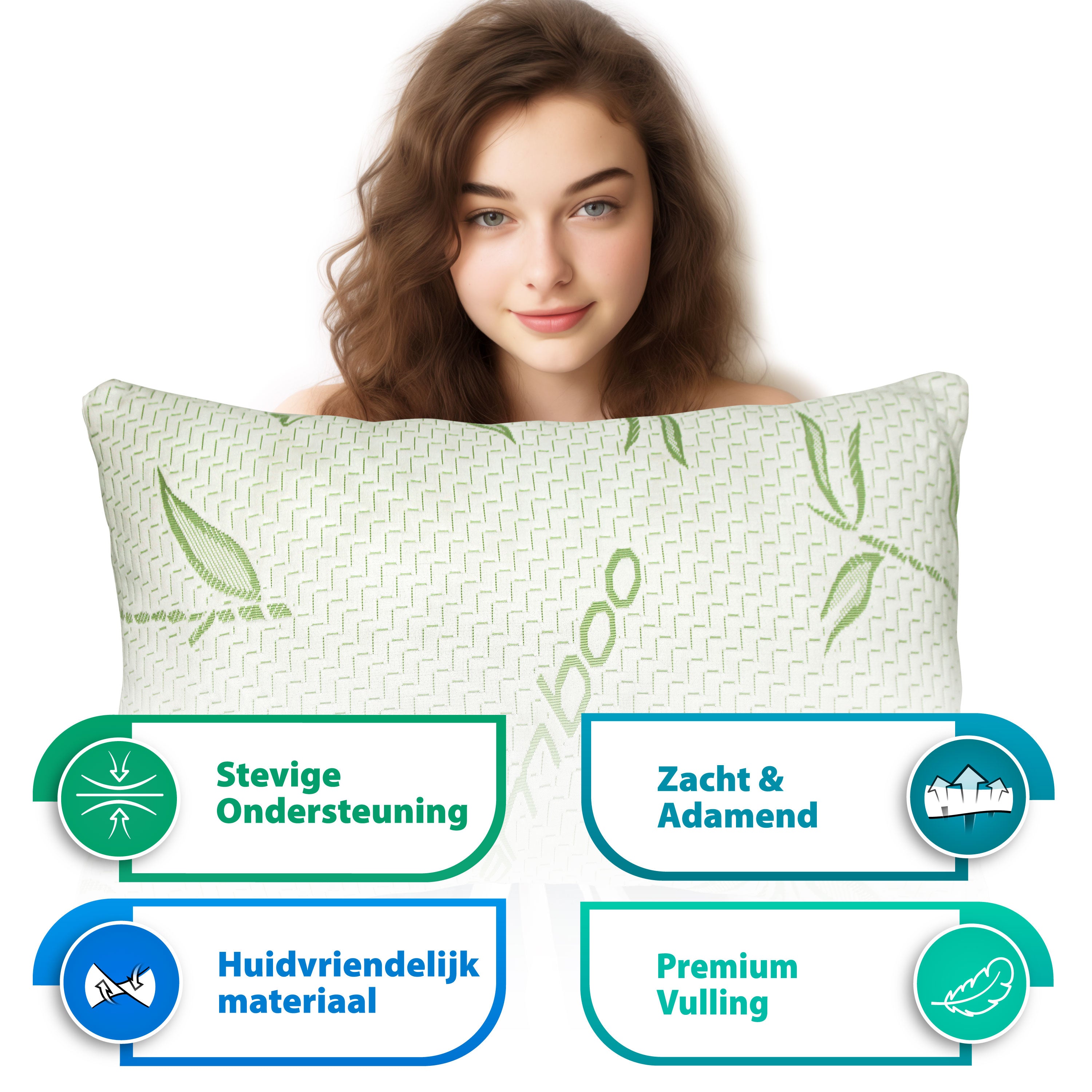 Litalente Bamboe kussens (set van 2)