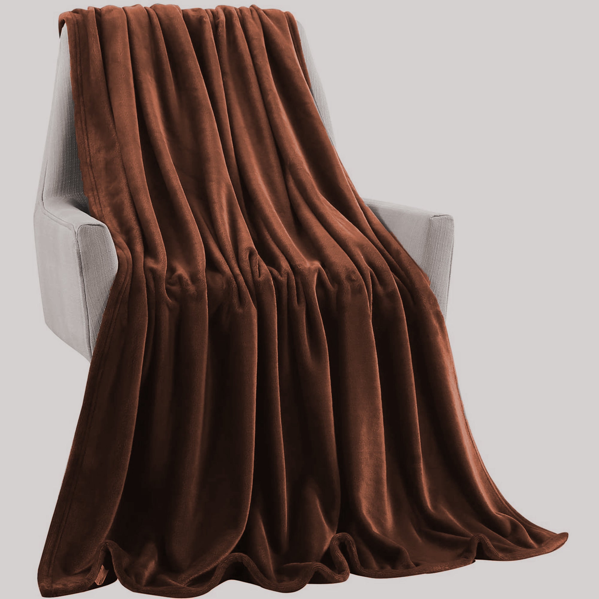 Fleece Plaid - Bruin - Fleece deken - hoogwaardige deken, zachte deken, microvezeldeken als bankhoes, sprei, plaid of woonkamerdeken, 150 x 200 cm