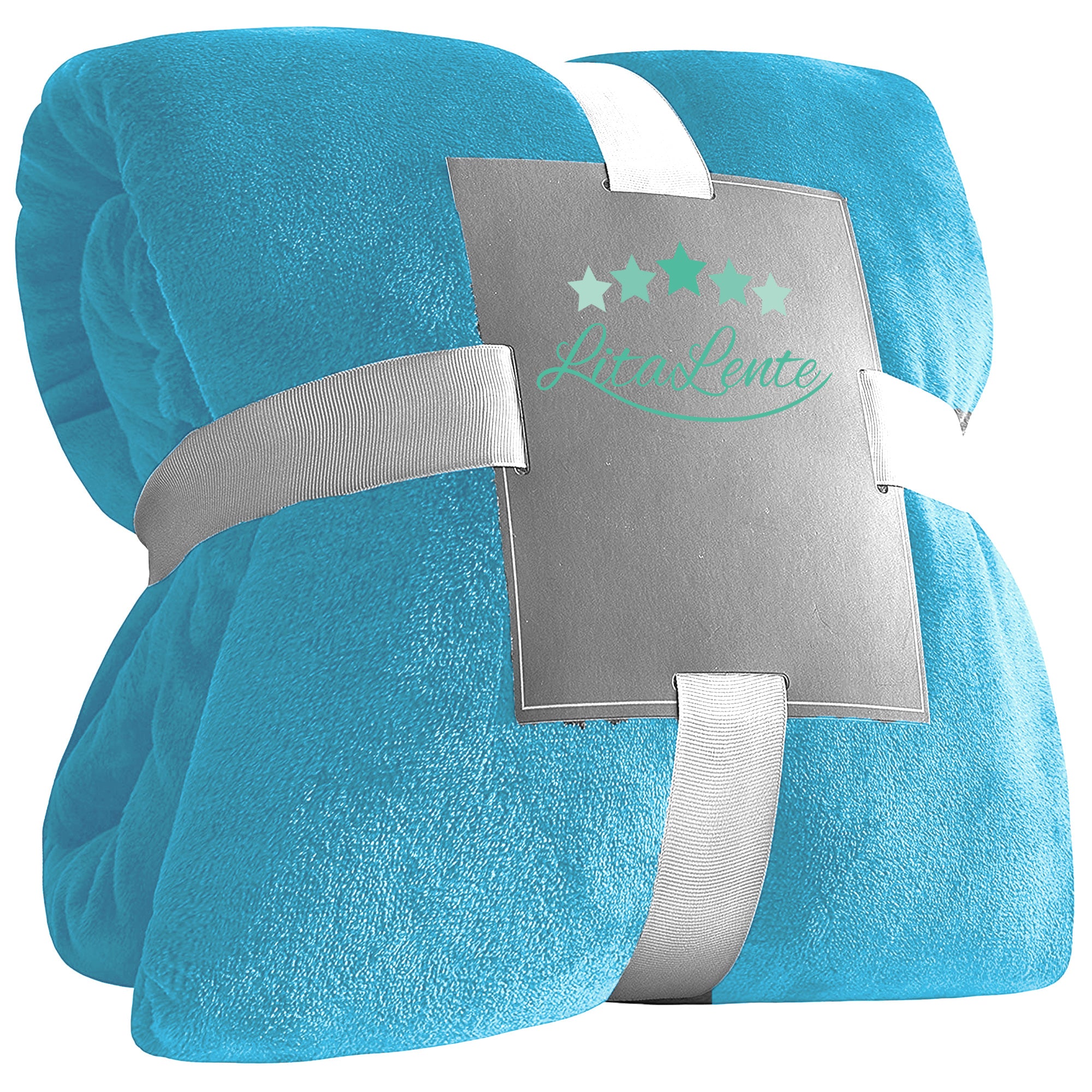 Fleece Plaid - Baby Blue - Fleece blanket - high-quality blanket, soft blanket, microfiber blanket as sofa cover, bedspread, plaid or living room blanket, 150 x 200 cm