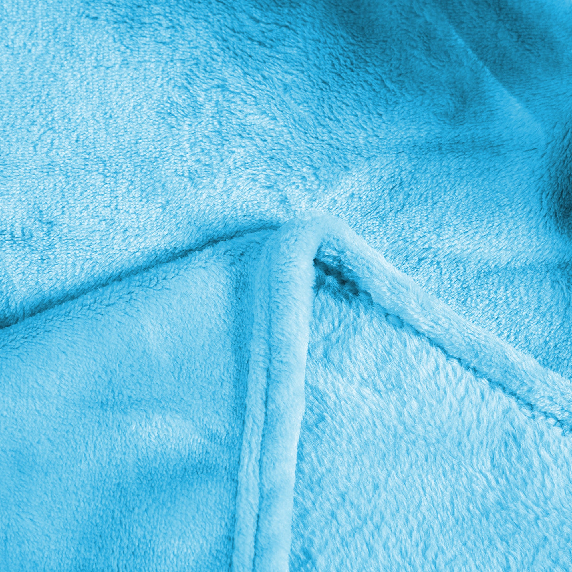 Fleece Plaid - Baby Blue - Fleece blanket - high-quality blanket, soft blanket, microfiber blanket as sofa cover, bedspread, plaid or living room blanket, 150 x 200 cm