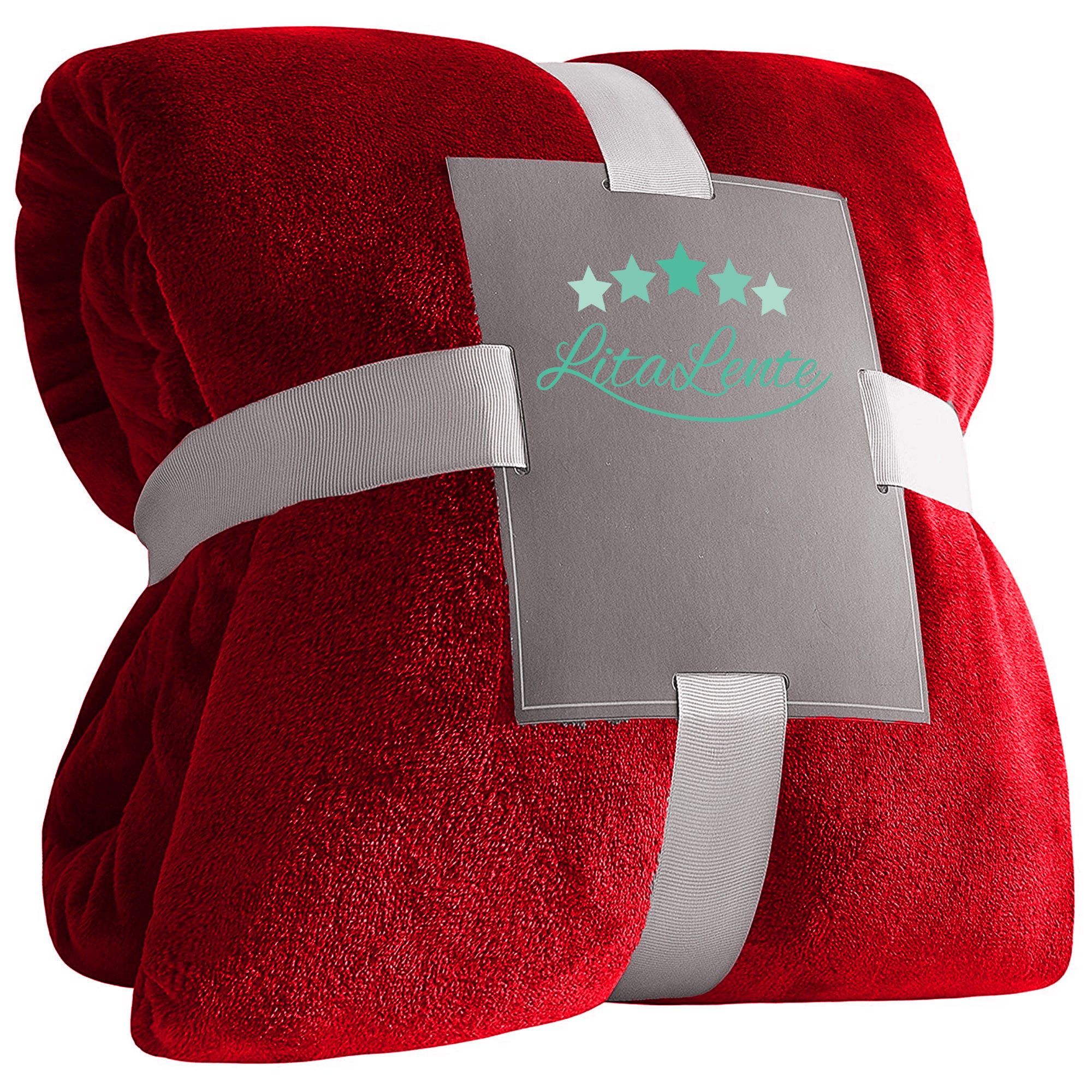 Fleece Plaid - Rood - Fleece deken - hoogwaardige deken, zachte deken, microvezeldeken als bankhoes, sprei, plaid of woonkamerdeken, 150 x 200 cm