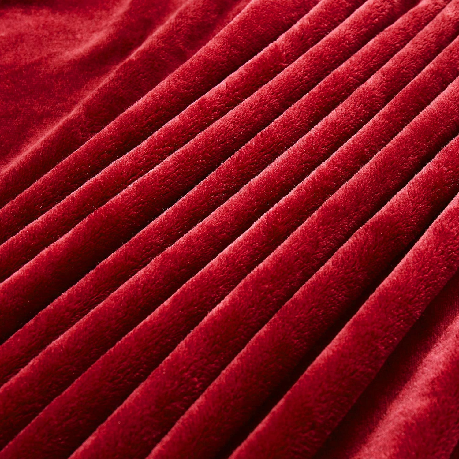 Fleece Plaid - Rood - Fleece deken - hoogwaardige deken, zachte deken, microvezeldeken als bankhoes, sprei, plaid of woonkamerdeken, 150 x 200 cm
