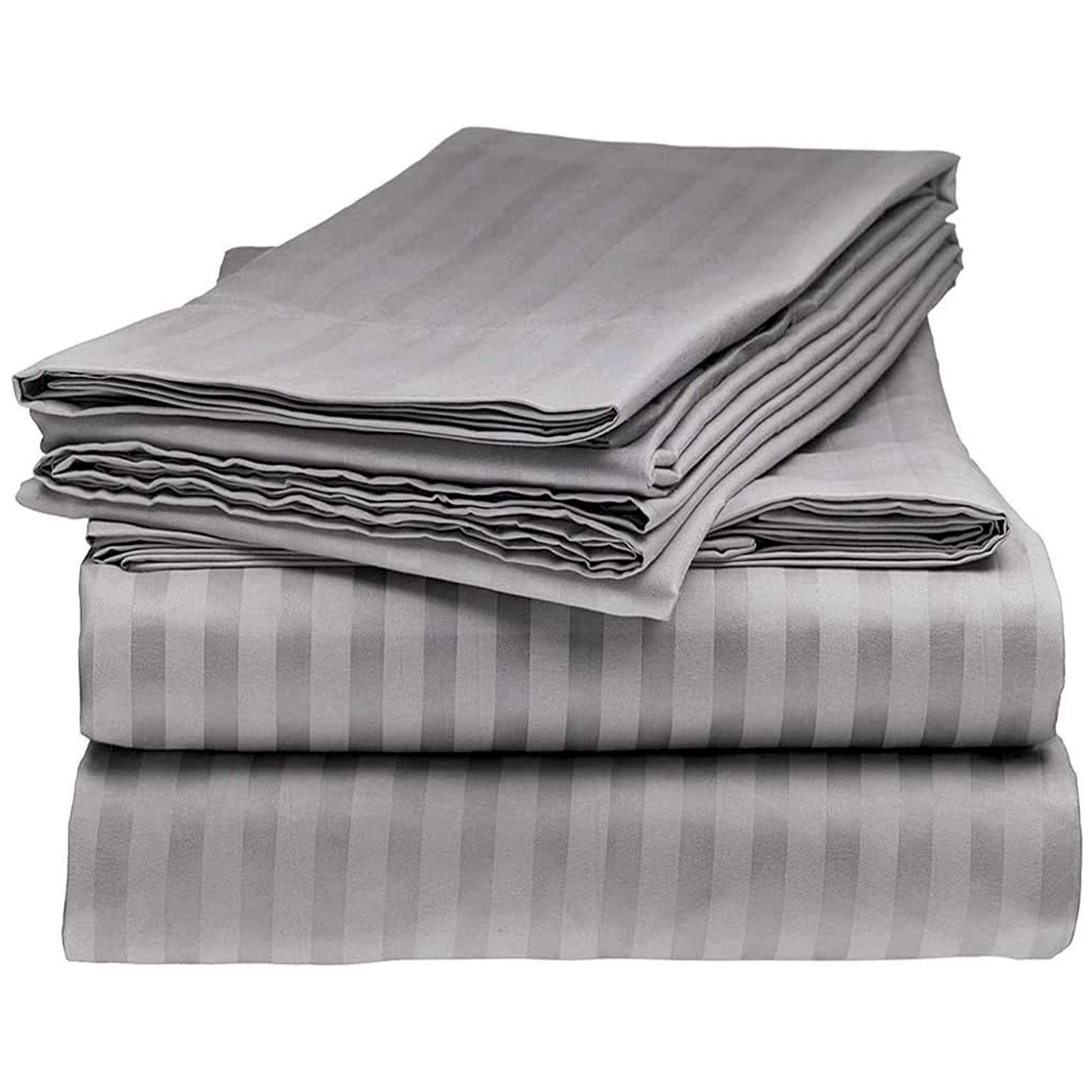 Bettbezug Hotelwäsche - Grauer Baumwollsatin - Premiumqualität - Baumwollsatin - Hotelbettbezug