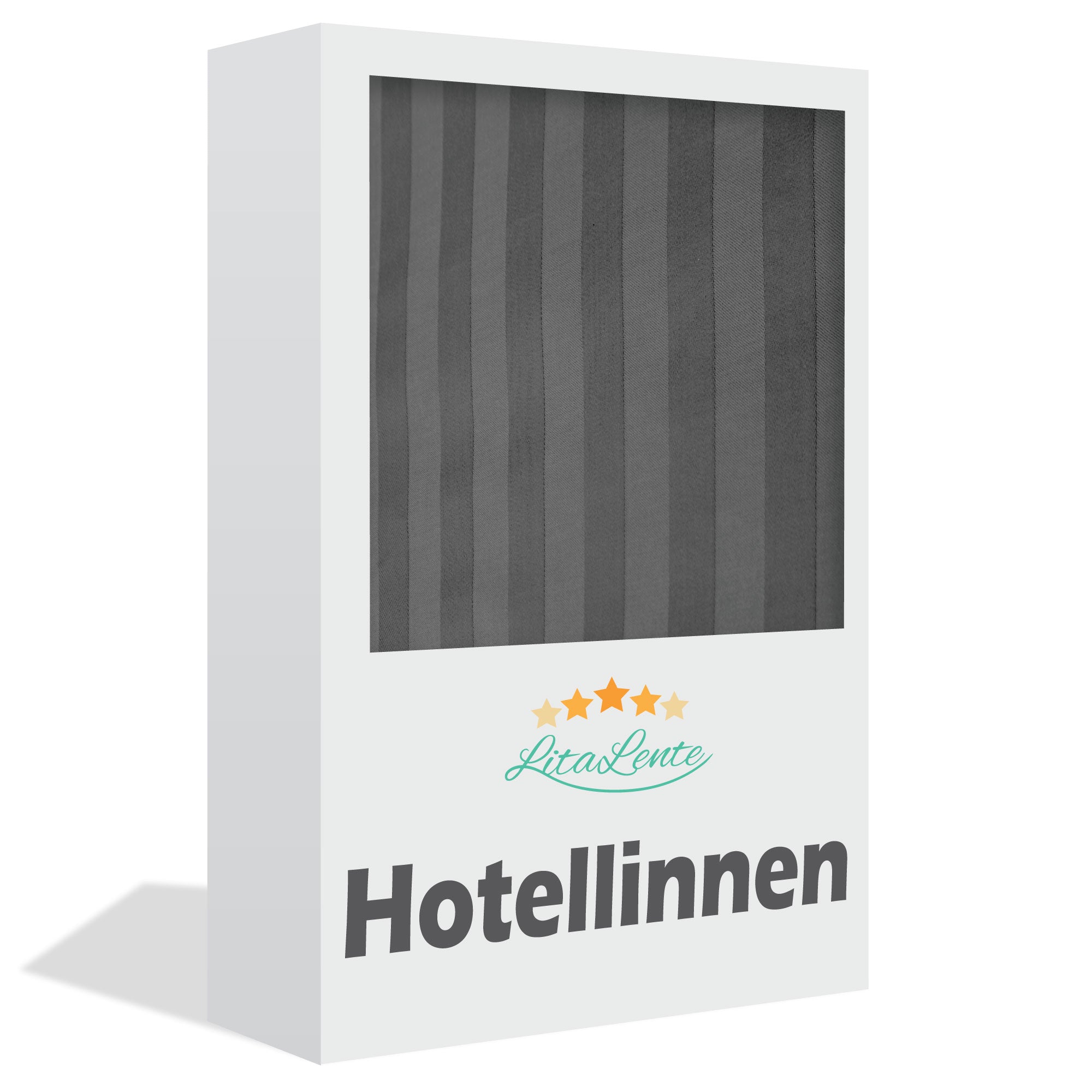 Bettbezug Hotelwäsche - Grauer Baumwollsatin - Premiumqualität - Baumwollsatin - Hotelbettbezug