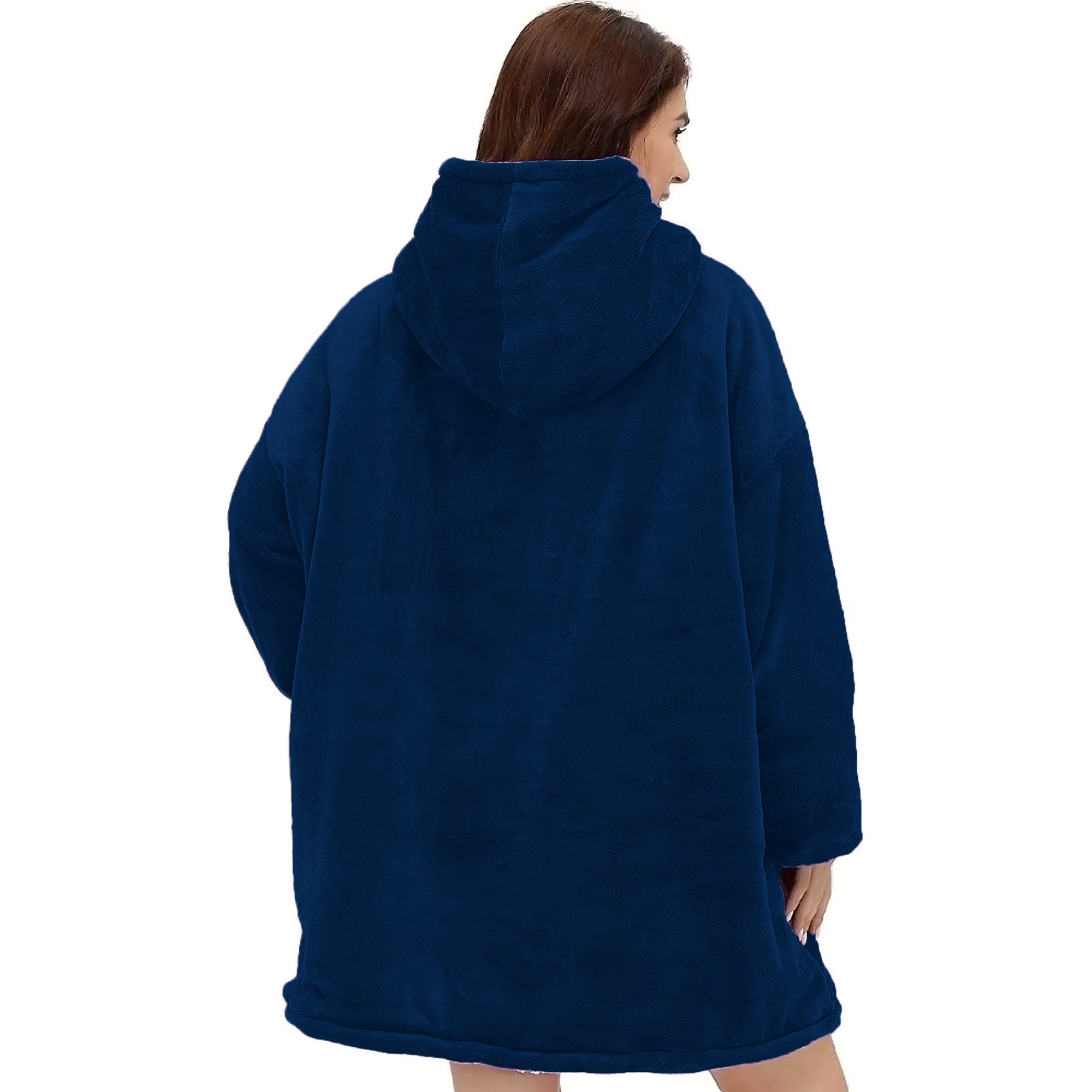Hoodie Blanket - Snuggie Cuddle - Dark Blue