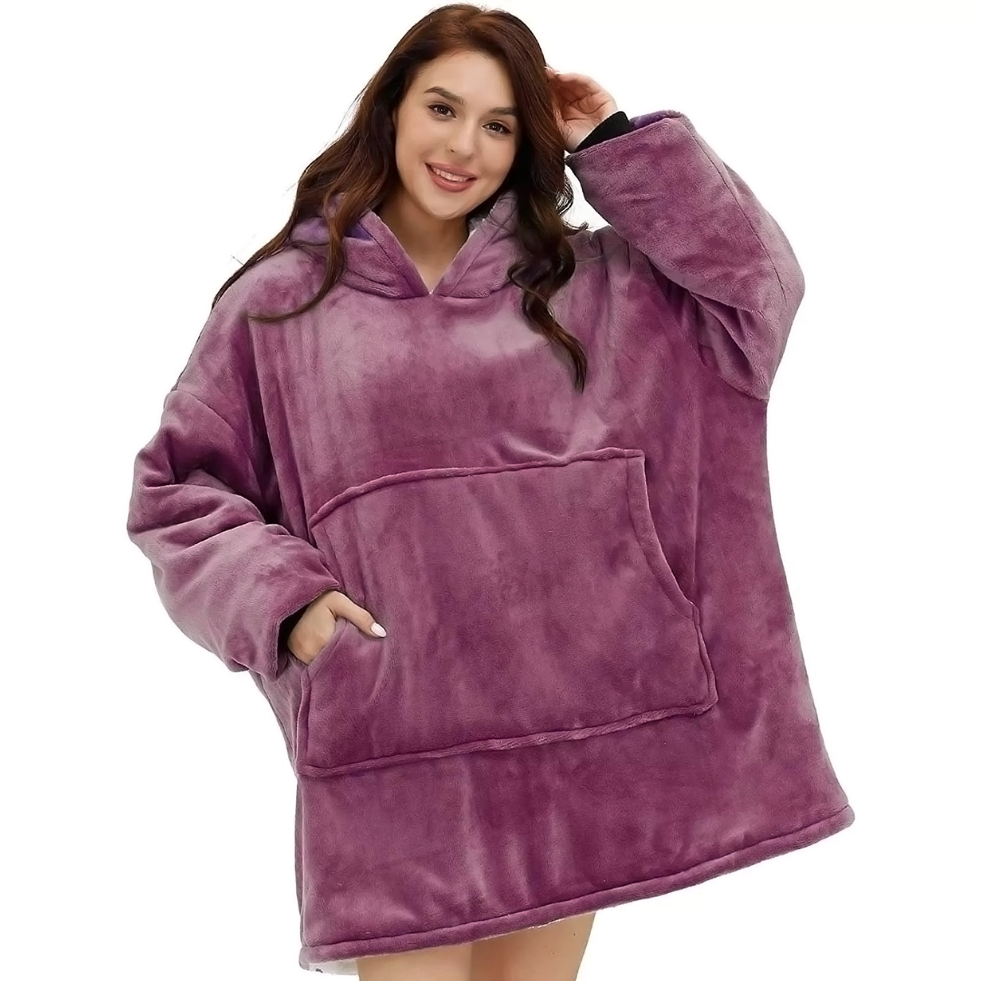 Hoodie Blanket - Snuggie Cuddle - Powder Pink