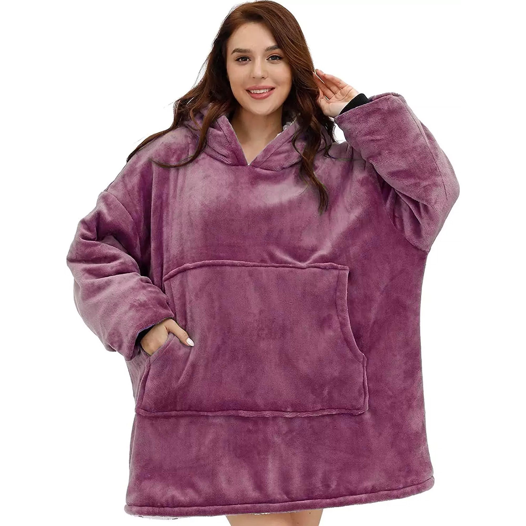 Hoodie Blanket - Snuggie Cuddle - Powder Pink