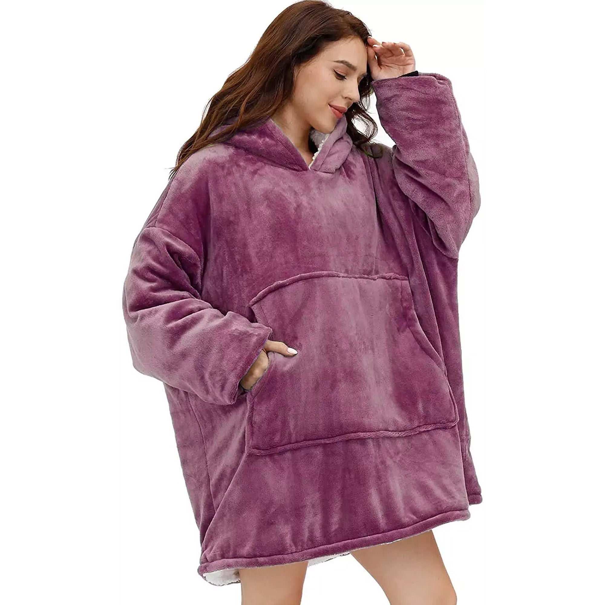 Hoodie Blanket - Snuggie Cuddle - Powder Pink