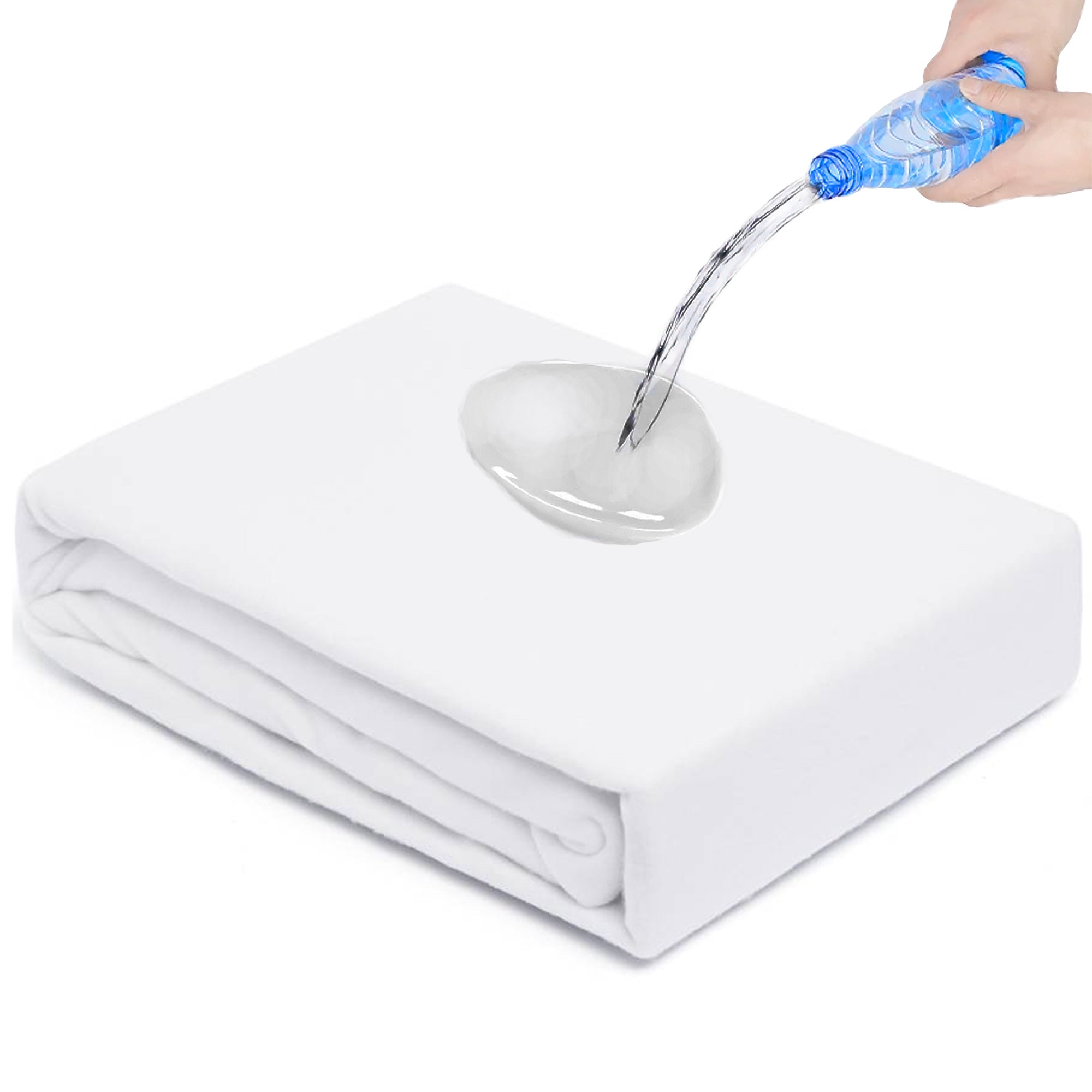 2x Waterdicht Matrasbeschermer - Premium Badstof Matrashoes, Ademend, Rondom Elastisch