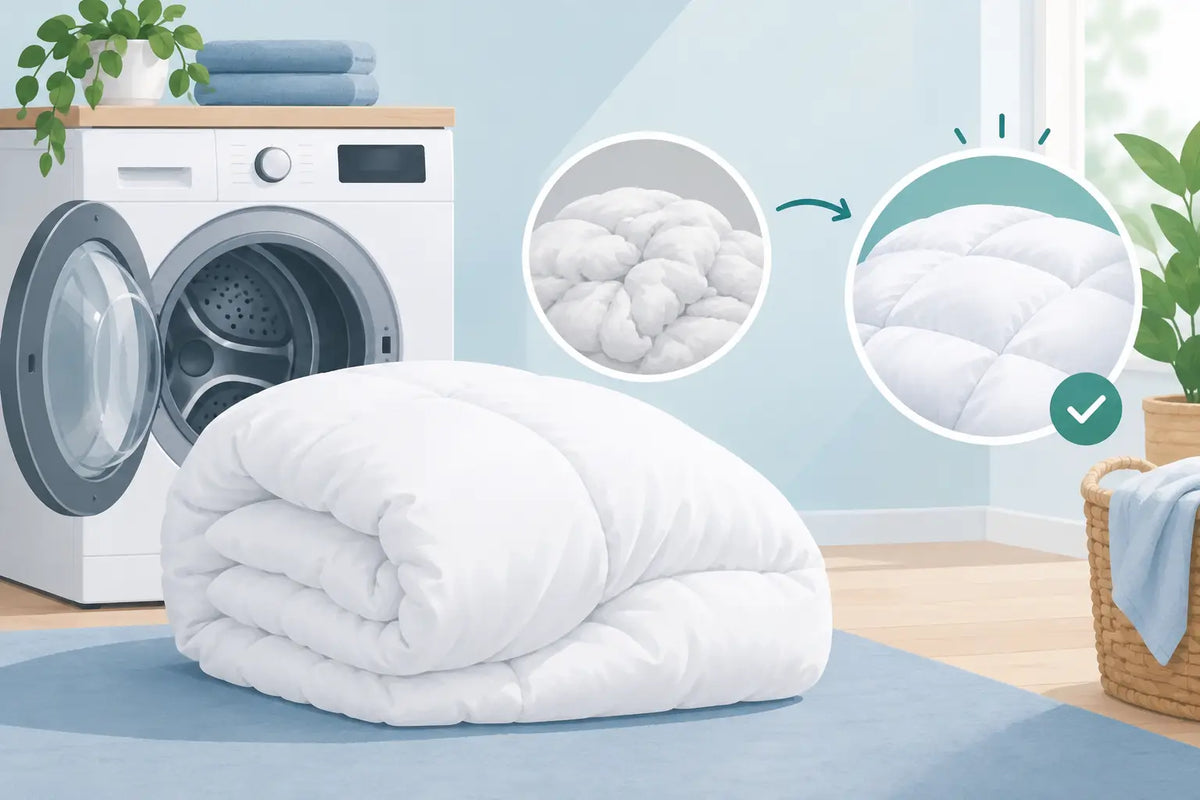 Dekbed wassen zonder klonten en platte vulling