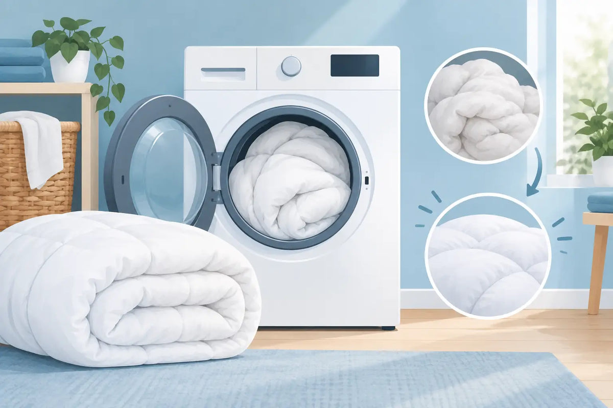 Kun je een dekbed wassen zonder klonten?