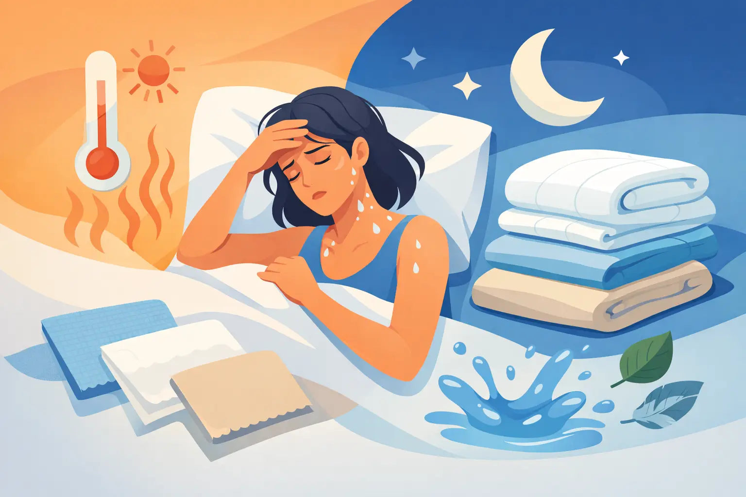 Beddengoed tegen nachtelijk zweten kiezen