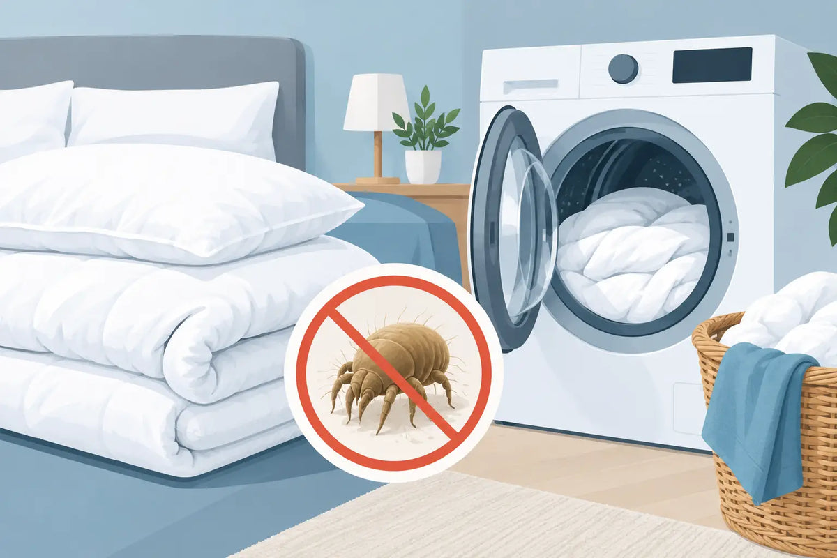 Beddengoed wassen bij huisstofmijt doe je zo