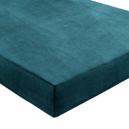 Velvet Velvet Fitted Sheet - Petrol Blue