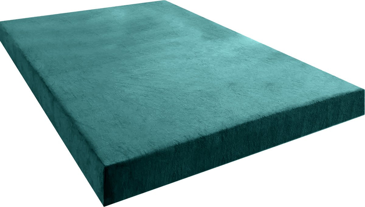 Velvet Velvet Fitted Sheet - Petrol Blue