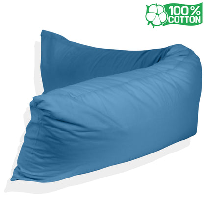 Katoenen lichaamskussen sloop - Blauw