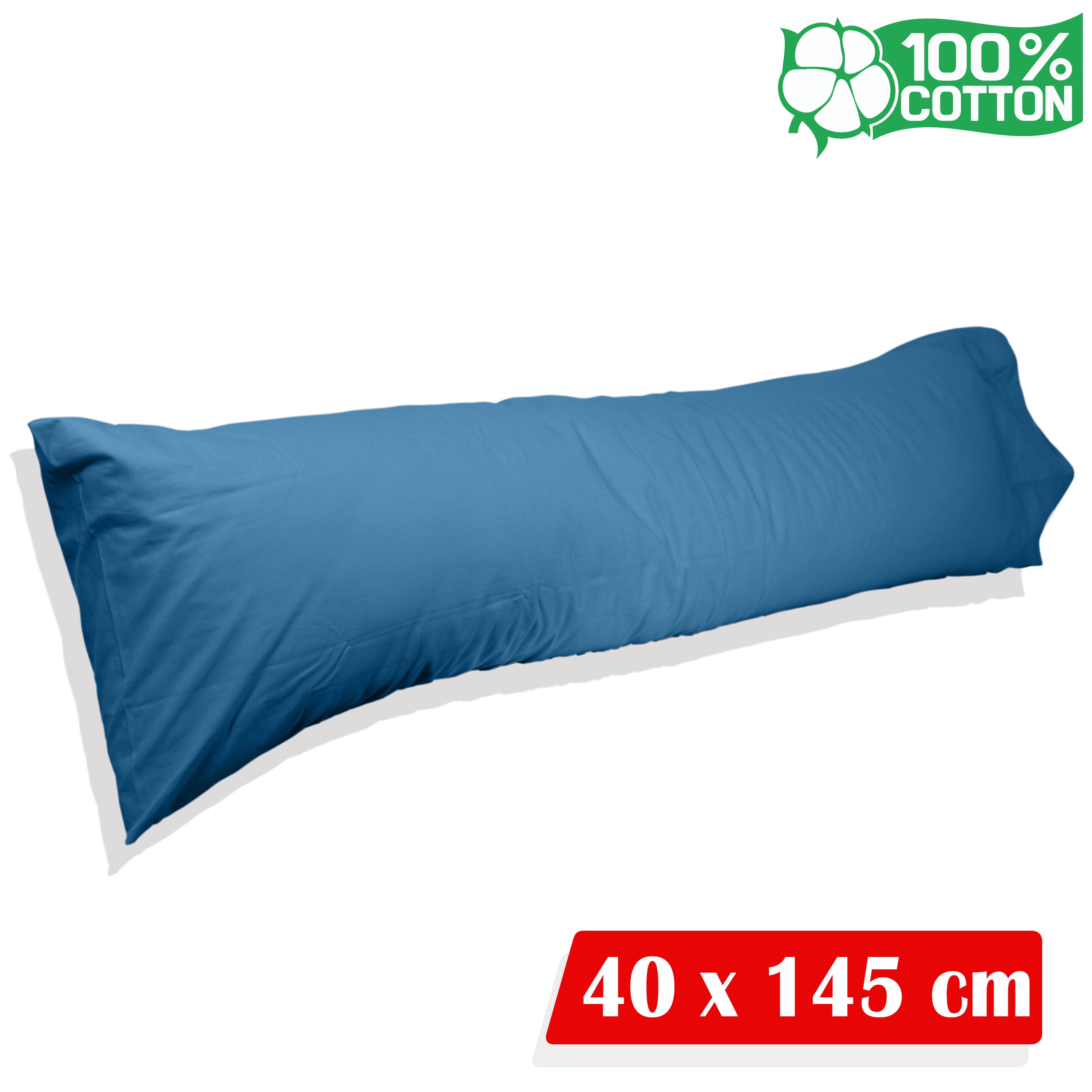 Katoenen lichaamskussen sloop - Blauw