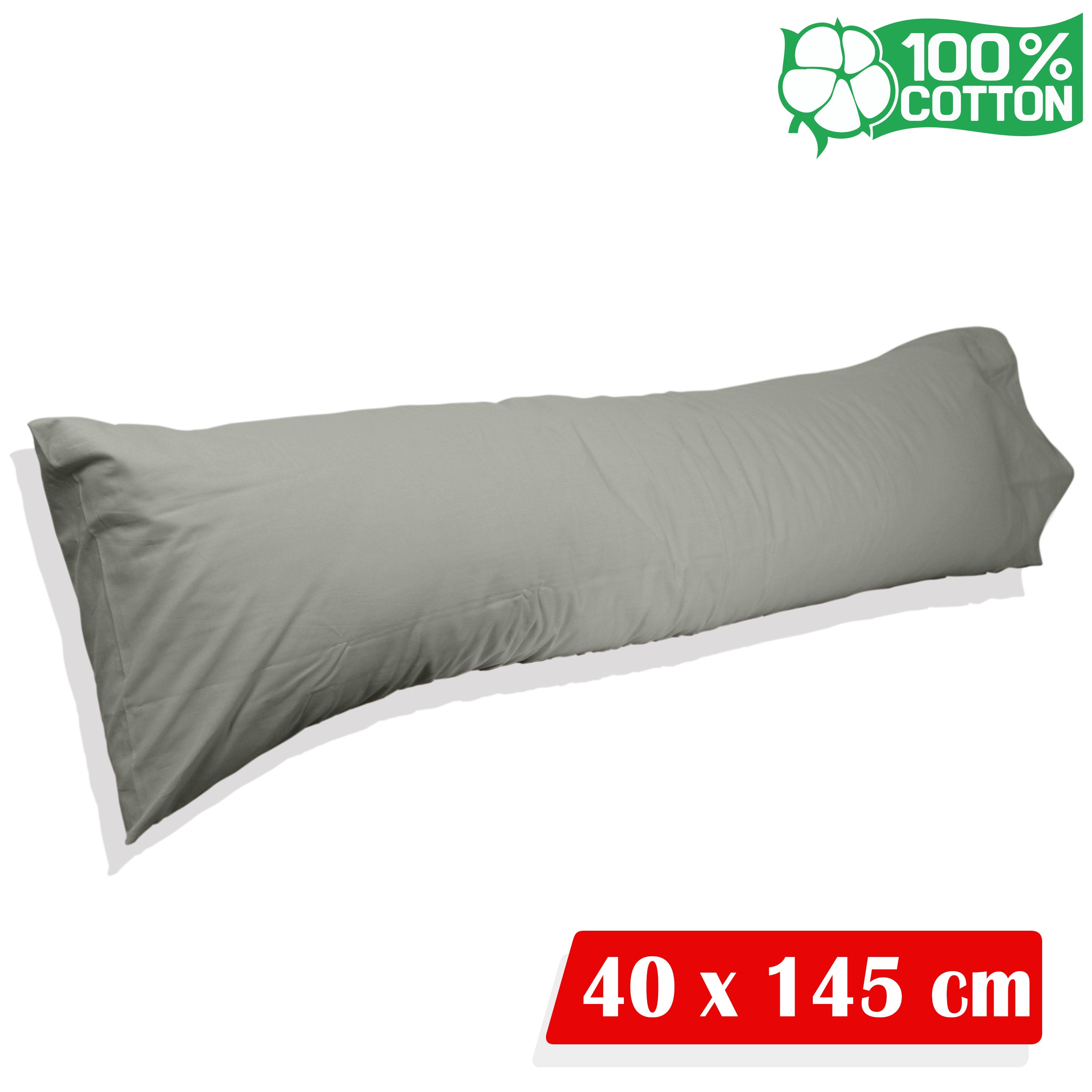 Katoenen lichaamskussen sloop - Grijs