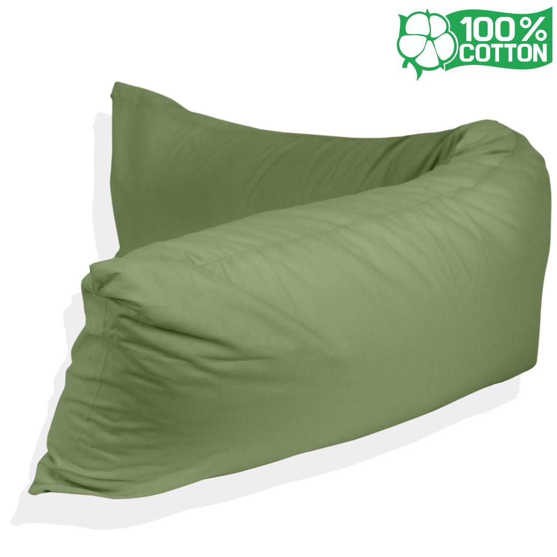 Katoenen lichaamskussen sloop - Groen