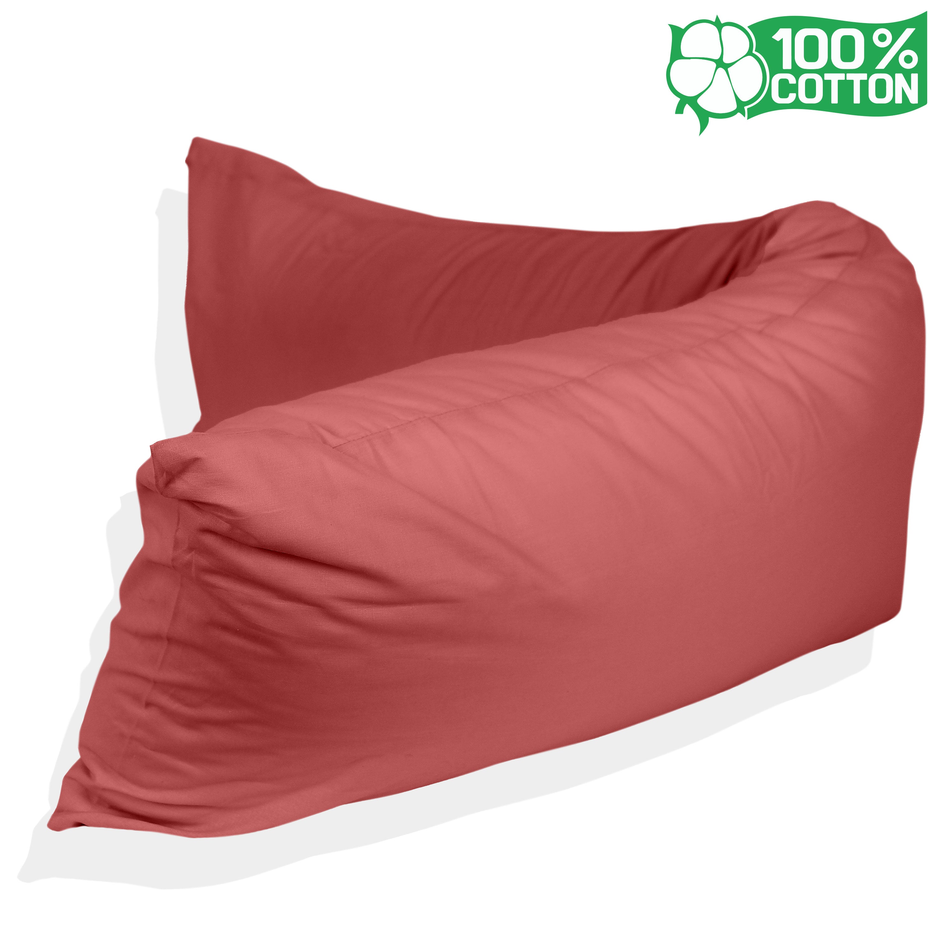 Katoenen lichaamskussen sloop - Rood