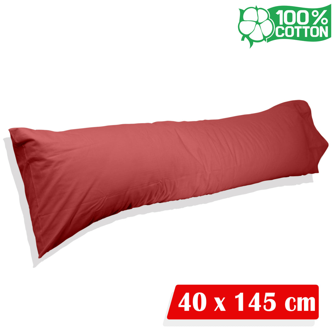 Katoenen lichaamskussen sloop - Rood