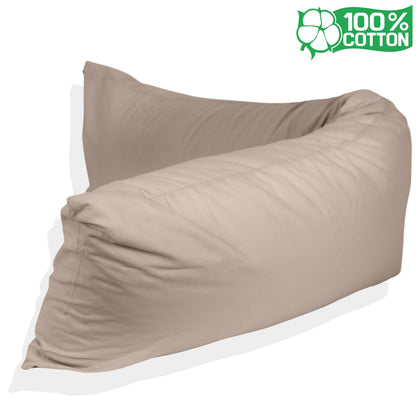 Katoenen lichaamskussen sloop - Taupe