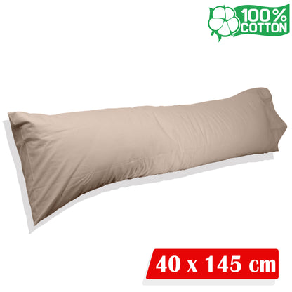 Katoenen lichaamskussen sloop - Taupe