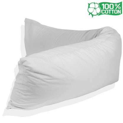 Katoenen lichaamskussen sloop - Wit