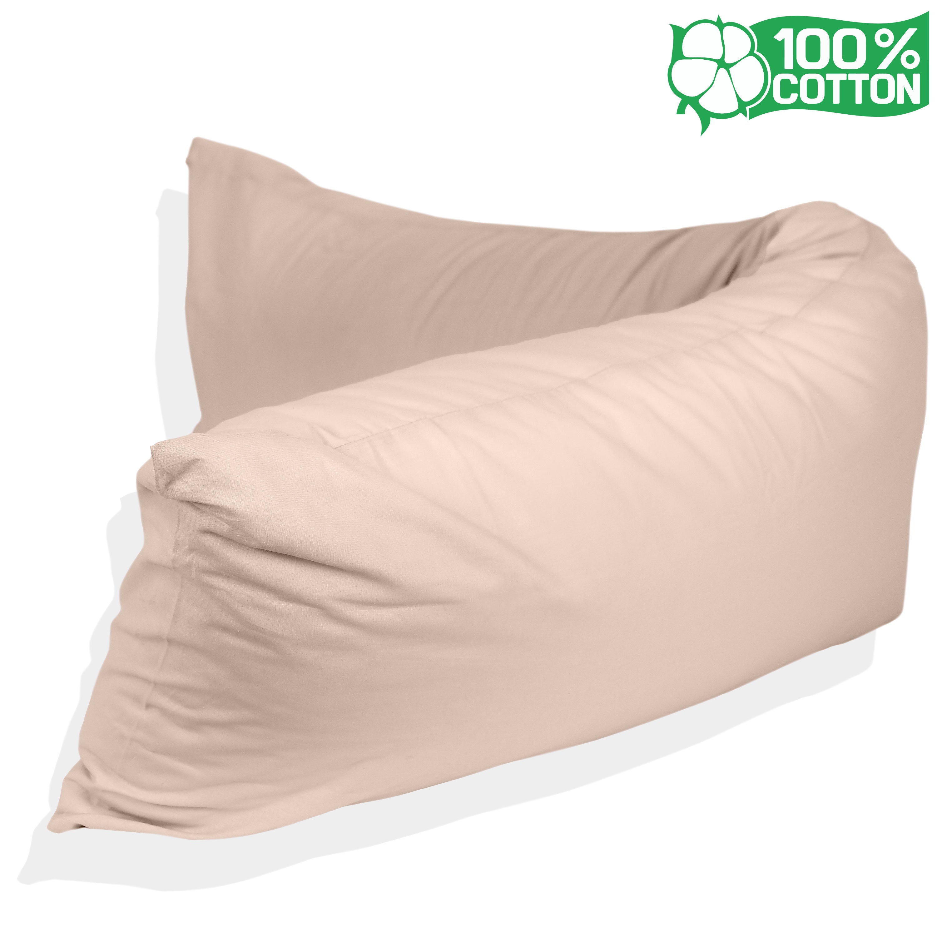 Katoenen lichaamskussen sloop - Zand