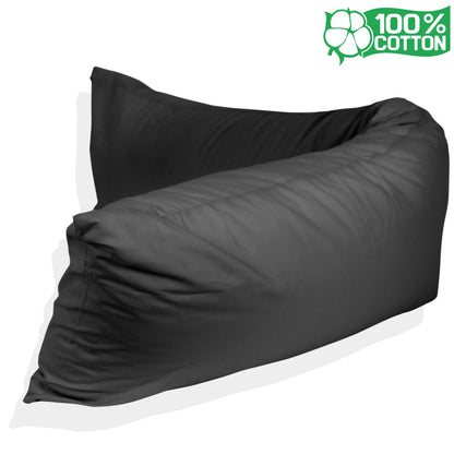 Katoenen lichaamskussen sloop - Zwart