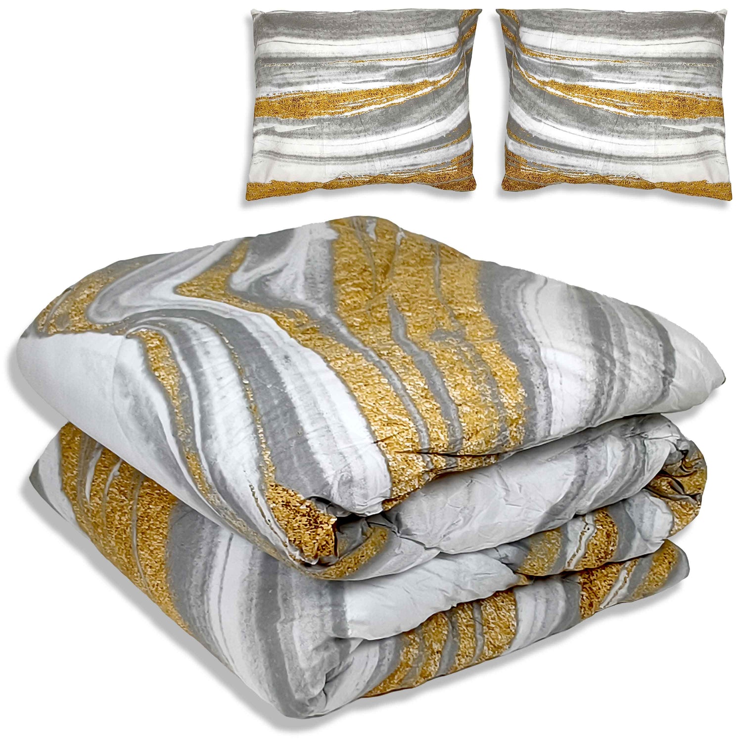 All-In Dekbed - zonder overtrek - Marmer Wit Goud
