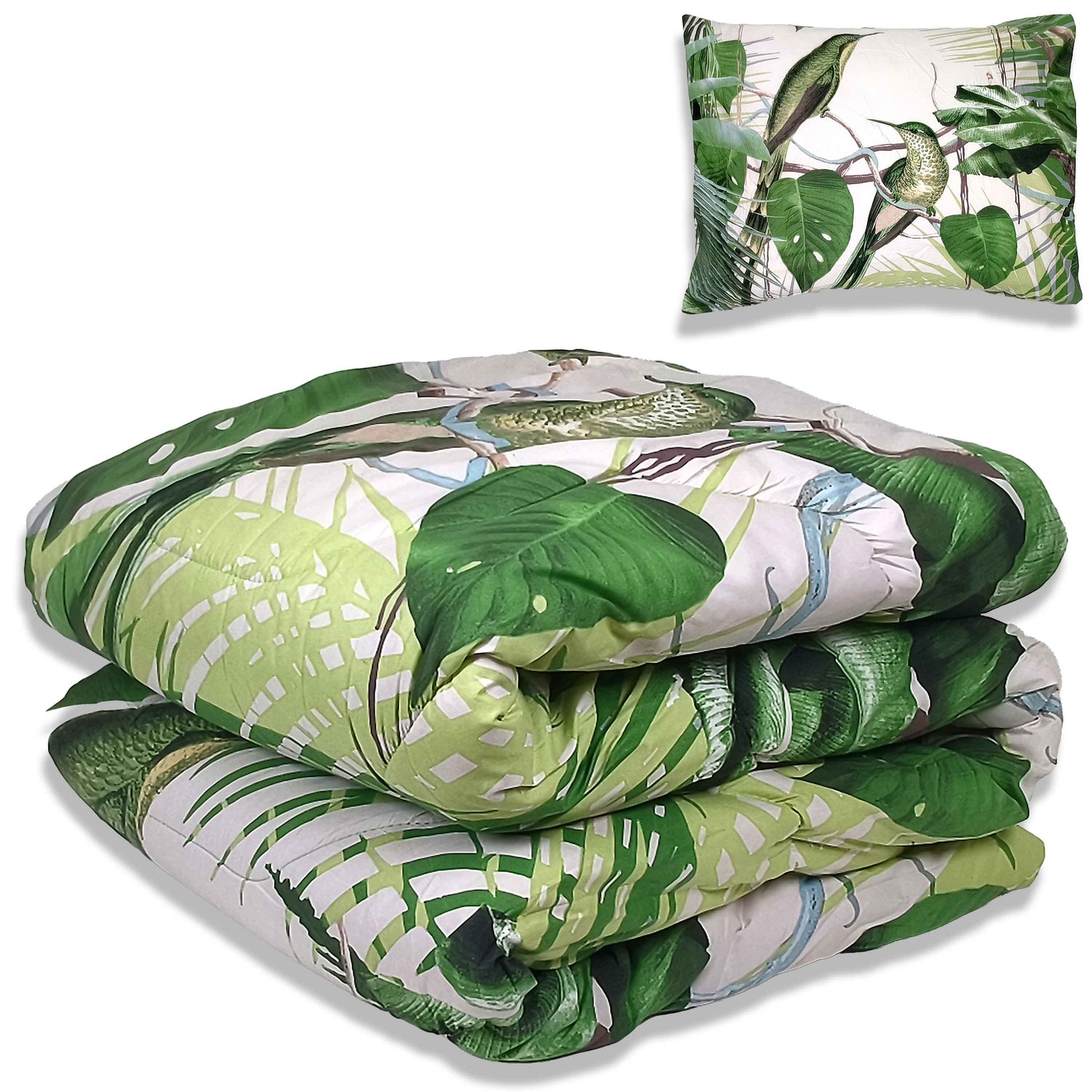 All-In Dekbed - zonder overtrek - Jungle Groen