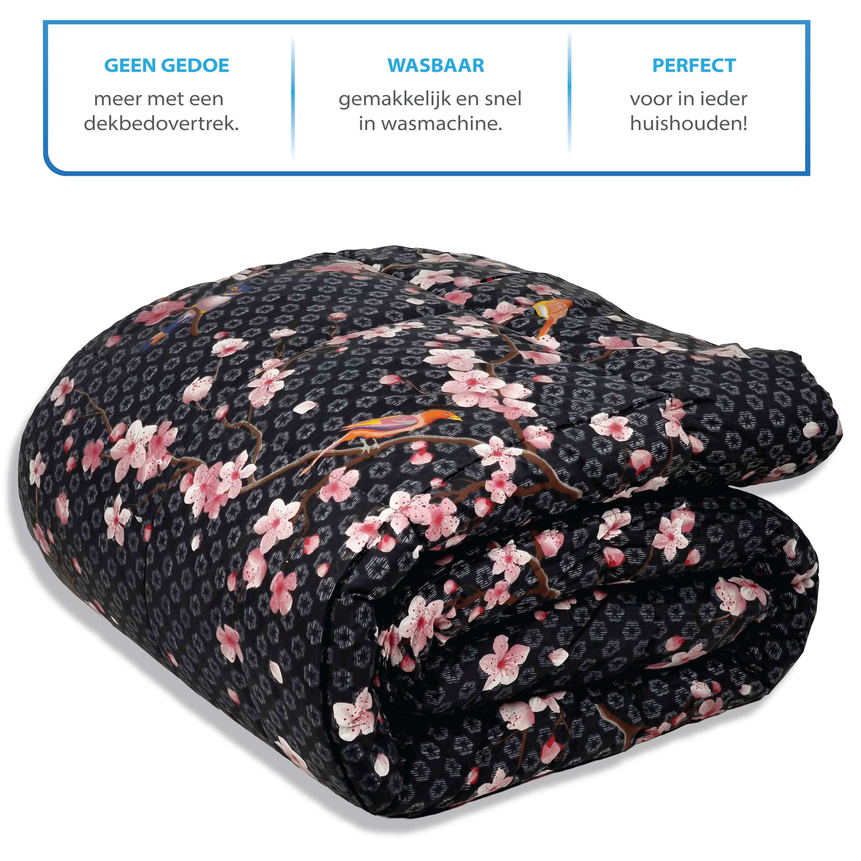 All-In Dekbed - zonder overtrek - Japans Zwart