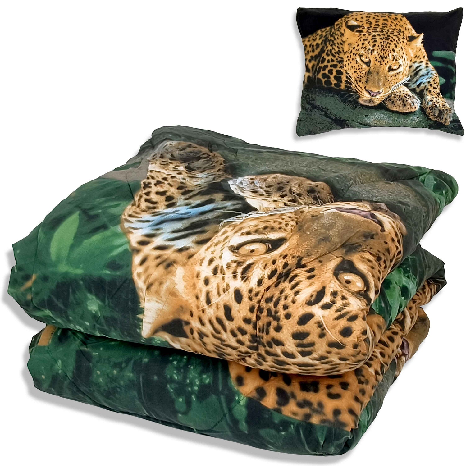 All-In Dekbed - zonder overtrek - Luipaard Zwart