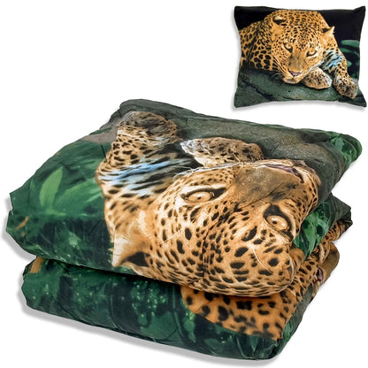 All-In Dekbed - zonder overtrek - Luipaard Zwart