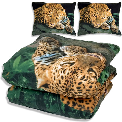 All-In Dekbed - zonder overtrek - Luipaard Zwart