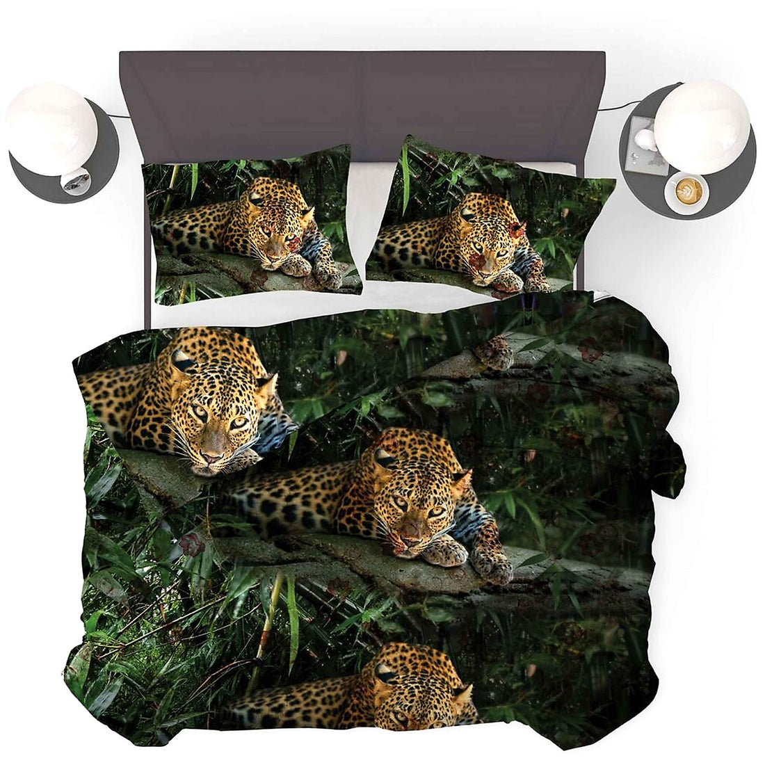 All-In Dekbed - zonder overtrek - Luipaard Zwart