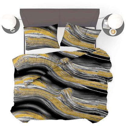 All-In Dekbed - zonder overtrek - Marmer Zwart Goud