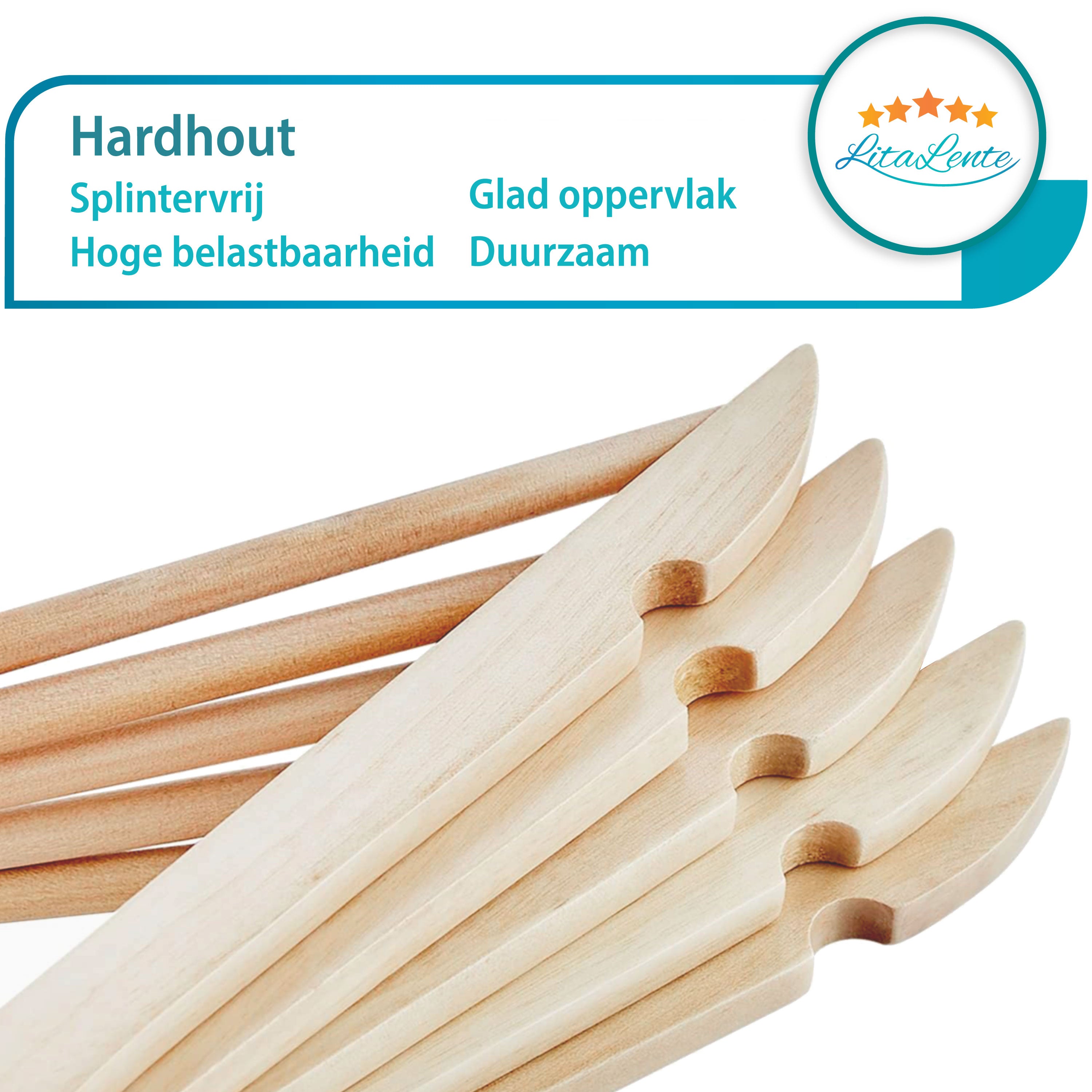 Set Kledinghangers - hout