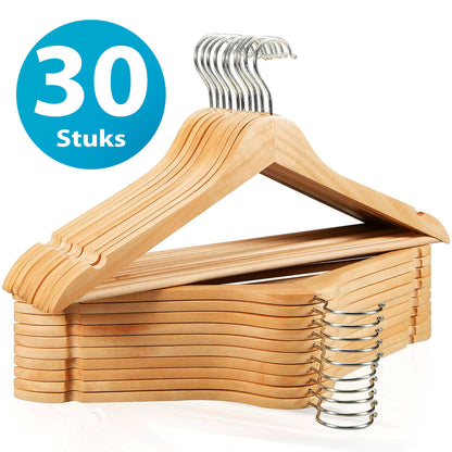 Set Kledinghangers - hout