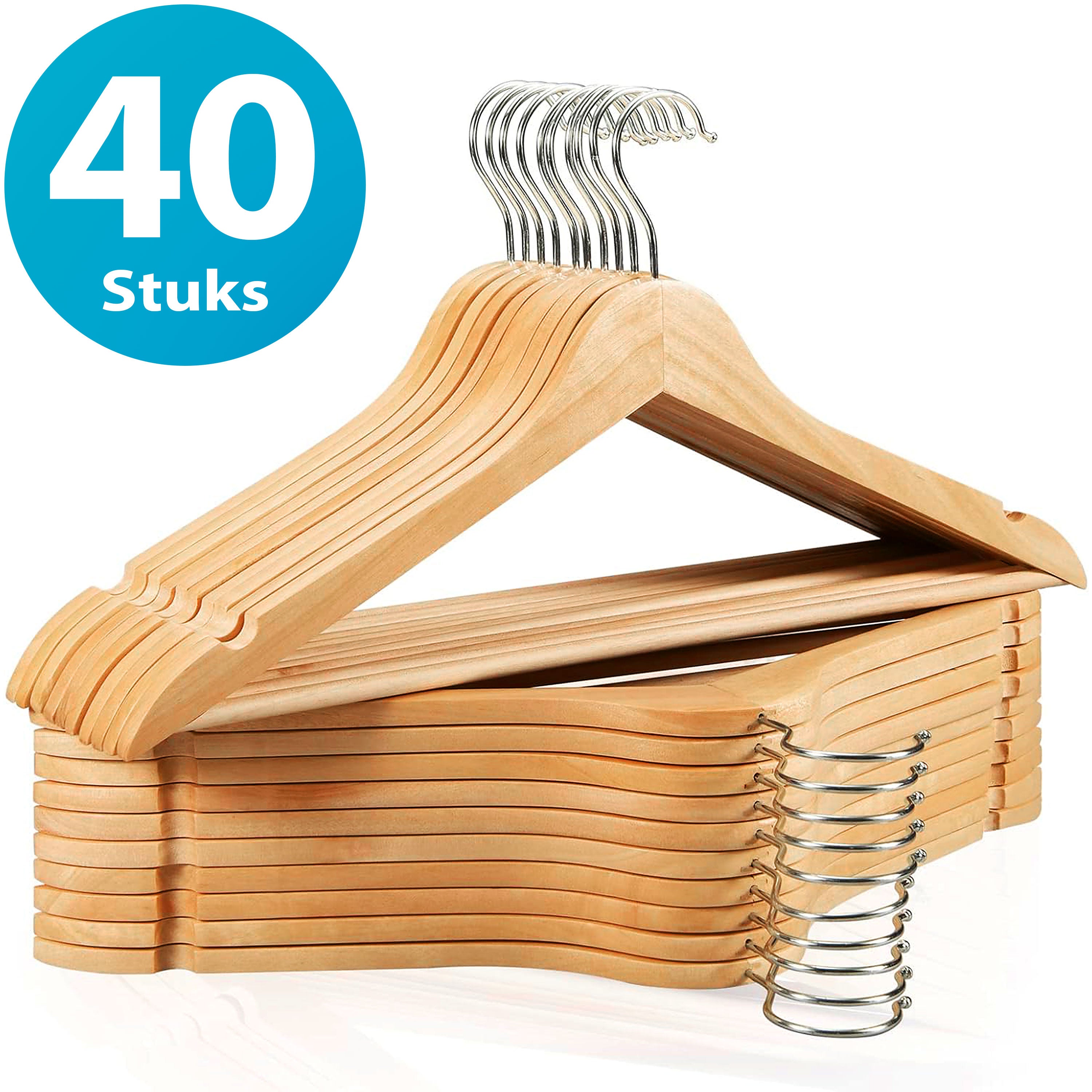 Set Kledinghangers - hout