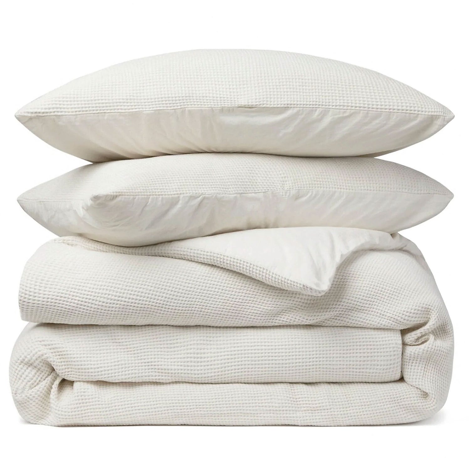 Dekbedovertrek Wafel - 100% katoen - crème