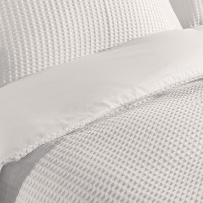 Dekbedovertrek Wafel - 100% katoen - crème